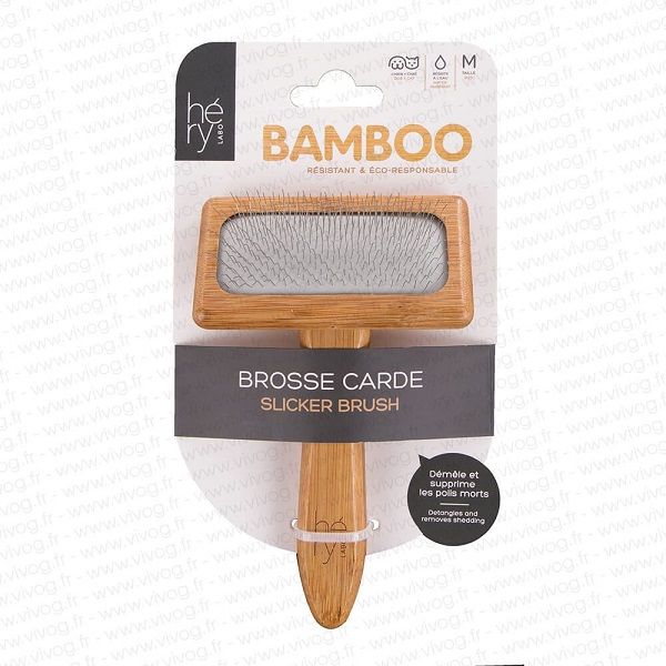 Hery Bamboo slicker četka M 10 x 5 cm za pse i mačke